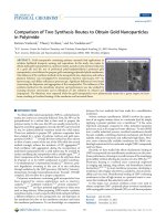 Comparison of Two Synthesis Routes to Obtain Gold Nanoparticlesin Polyimide