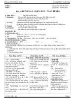 Tiết 8 và 9 - Bài 6. Đơn chất - Hợp chất - Phân tử