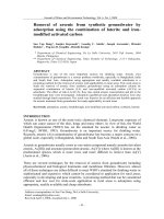Removal of arsenic from synthetic groundwater by adsorption using the combination of laterite and ironmodified activated carbon