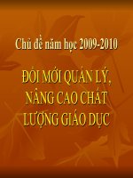 Hiệu trưởng với chủ đề năm học: Đổi mới...