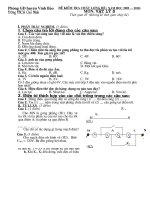 Đề Vật lý 8 (khảo sát hè 09)