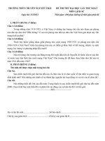 ĐỀ THI THỬ ĐẠI HỌC LẦN THỨ NHẤT MÔN LỊCH SỬ