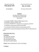 Kế hoạch dạy ngoài giờ lên lớp