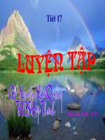 Tiet 17 : Luyen tap 2_On tap