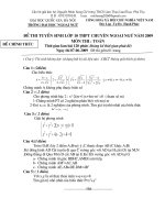 Đề thi vào  lop 10 THPT chuyên NN-SP-KHTNn am 2009