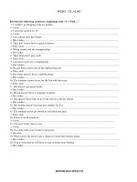 bài tập wish&reported speech