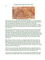 Công bố bản đồ Hà Nội 1831