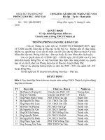 số 192/QĐ- PGD.ĐT ngày 11 /10/2010 V/v thành lập đoàn kiểm tra chuyên môn chuyên sâu THCS Thuận Lợi