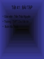 TIẾT 41 : BÀI TẬP TỪ TRƯỜNG