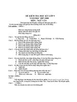 ĐỀ KIỂM TRA HỌC KÌ I LỚP 9