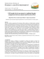 CFD model of air movement in ventilated façade: comparison between natural and forced air flow