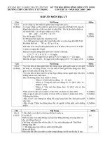 Dap an de thi HSG Dia cua Can Tho nam 2009