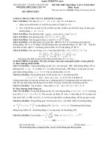 ĐỀ THI THỬ ĐẠI HỌC LẦN 2 NĂM 2013 Môn: Toán