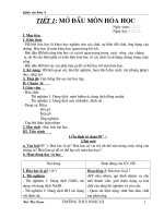 Tiết 1: Mở đầu hóa học