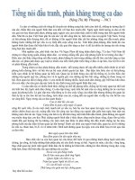 Tiếng nói đấu tranh phản kháng trong ca dao