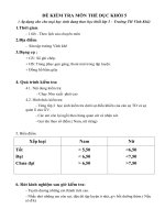 Đề kiểm tra môn thể dục K5 của thầy Kiên