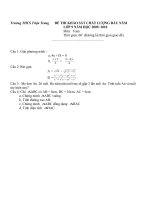Đề KSCL môn toán