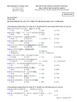 ĐỀ THI TUYỂN SINH CAO ĐẲNG NĂM 2013 Môn: TIẾNG TRUNG QUỐC; Khối D mã đề 958 