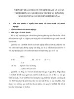 NHỮNG LÝ LUẬN CƠ BẢN VỀ VỐN KINH DOANH VÀ SỰ CẦN THIẾT PHẢI NÂNG CAO HIỆU QUẢ TỔ CHỨC SỬ DỤNG VỐN KINH DOANH TẠI CÁC DOANH NGHIỆP HIỆN NAY