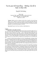Tự do giao kết hợp đồng  - Những vấn đề lý  luận và thực tiễn