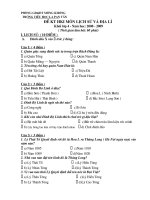 Đề môn KH lớp 4