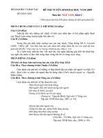 Đề&Đáp án môn VĂN khối C (ĐH 2009)