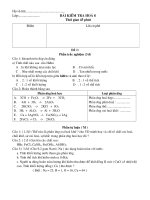 KT hoá 8 - 45 phút - kì2-2 - đề 2