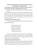 THỰC TRẠNG HOẠT ĐỘNG TIÊU THỤ NƯỚC SẠCH CỦA CÔNG TY KINH DOANH NƯỚC SẠCH HÀ NỘI