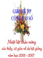 GIẢI HỆ BẰNG PP CỘNG ĐẠI SỐ