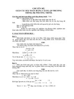 chuyen de: giai bt bang cach lap PT, HPT, BPT