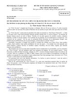 ĐỀ THI TUYỂN SINH CAO ĐẲNG NĂM 2013 Môn: TIẾNG PHÁP; Khối D mã đề  531 