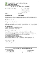 DO AN MON HOC: CƠ BẢN VỀ ĐIỆN – ĐIỆN TỬ