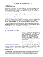 Tối ưu hình ảnh cho màn hình LCD