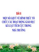 Đổi mới phương pháp quản lý lớp học 6