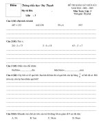 Toán.Giữa kì I 2008-2009