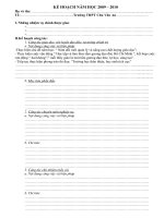 KẾ HOẠCH CÔNG TÁC CN 2009-2010