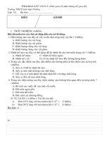 THI KHAO SAT DAU NĂM KT HK1  L7