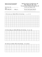 Đề kiểm tra tháng 9 - môn tiếng việt lớp 1