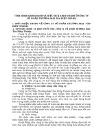 TÌNH HÌNH KINH DOANH VÀ HIỆU QUẢ KINH DOANH Ở CÔNG TY CỔ PHẦN THƯƠNG MẠI TÂN HIỆP THÀNH