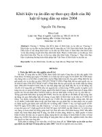 Khởi kiện vụ án dân sự theo quy định của Bộ  luật tố tụng dân sự năm 2004