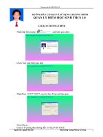 Hướng dẫn CĐ và SD phần mềm QLĐ HS THCS 1.0