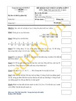 ĐỀ KHẢO SÁT CHẤT LƯỢNG LỚP 5 MÔN: Toán