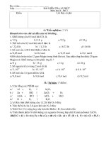 KT hoá 8 - hk1 - đề 1