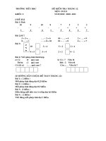 Đề -đáp án kiểm tra tháng 12-1 Toán 1