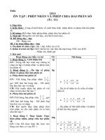 On tap: Phep nhan va phep chia hai phan so ( Giao an 2009 - 2010)