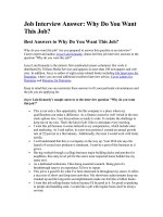 Job Interview Answer_Why Do You Want This Job