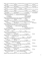 Đề thi vào 10 môn T.Anh năm học 2009 - 2010