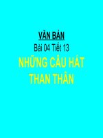 những câu hát than thân
