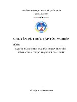 Đầu tư phát triển trên địa bàn huyện phù yên – tỉnh sơn la  thực trạng và giải pháp 