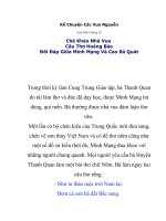 Kể Chuyện Các Vua Nguyễn Minh Mạng IV.